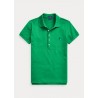 POLO RALPH LAUREN  - Basic 5-Button Polo Shirt - Green  -