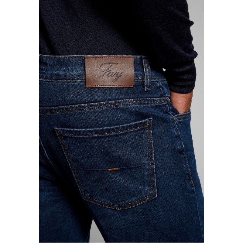 Fay - 5 Pockets Jeans - Dark Denim