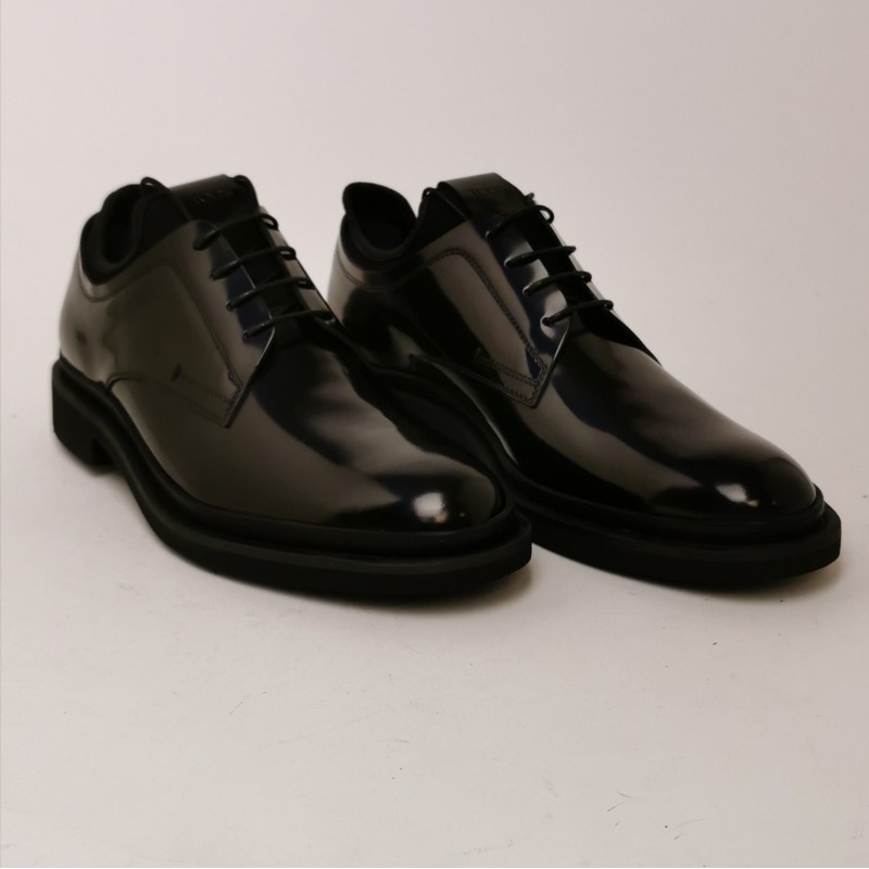TOD'S - Glossy Leather Derby Shoes  - Black