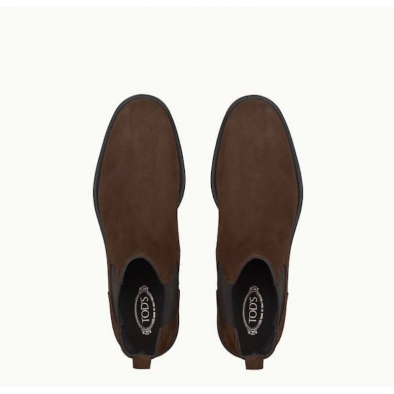 TOD'S - Suede Leather Half Boots - Brown