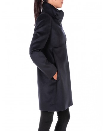 FAY - Wool and Cashmere Coat with Frogs  ROMANTIC - Blue