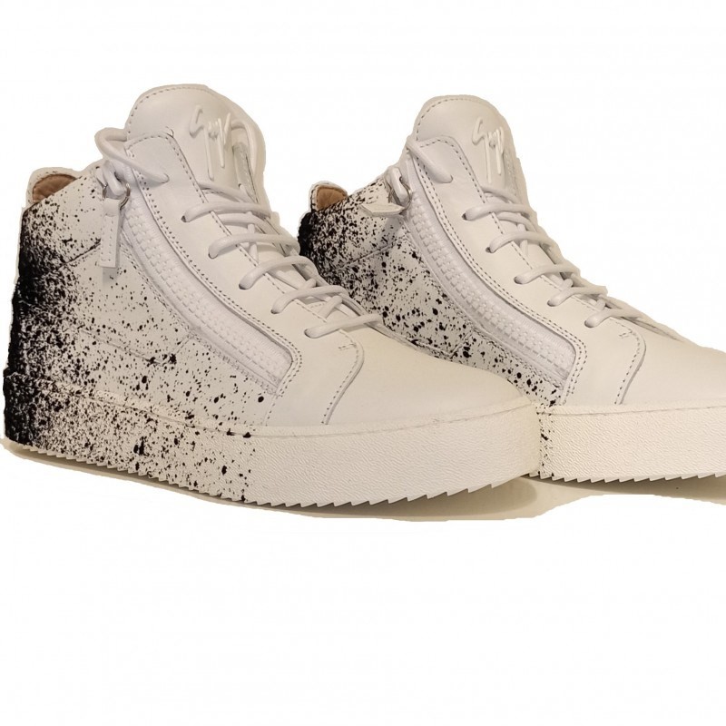 GIUSEPPE ZANOTTI - BIREL leather sneakers - White
