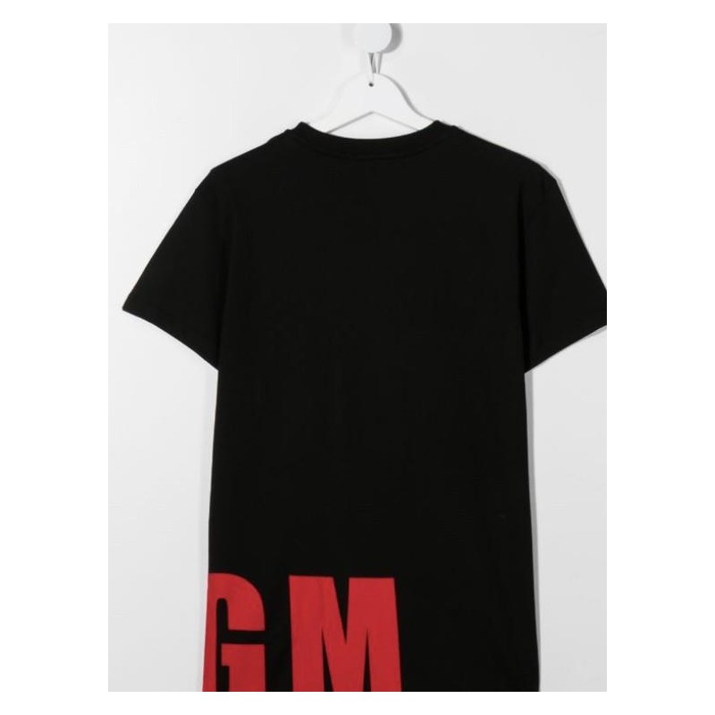 MSGM Baby- Logo Printed T-Shirt- BLACK
