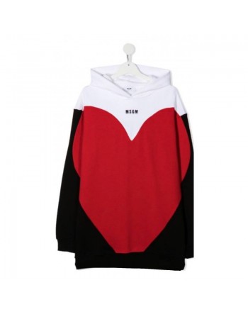 MSGM Baby -  Over sweatshirt - WHITE/RED