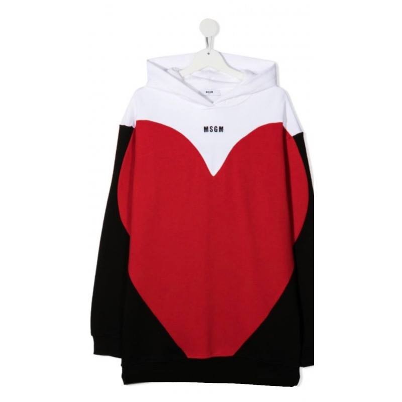 MSGM Baby -  Over sweatshirt - WHITE/RED