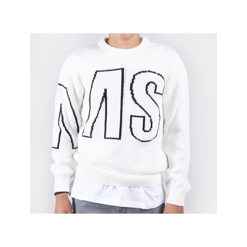 MSGM Baby -  Logoed pullover - WHITE