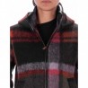 GALLO - Wool Jacked with hood and Check pattern - Mauve