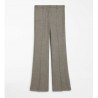S MAX MARA - ARES Wool Blended Pied de Poule Trousers - Black/Ecru