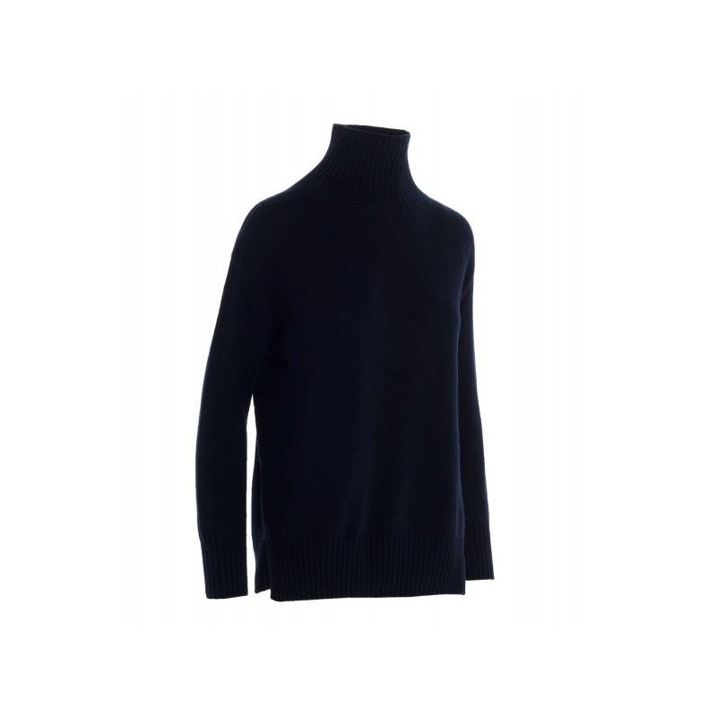 S MAX MARA - Turtleneck Cashmere Knit GNOMI  - Dark Blue