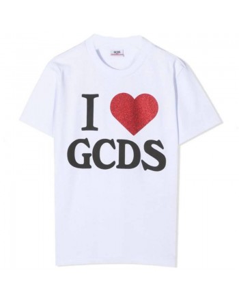 GCDS Mini - T-Shirt Oversize - Bianco