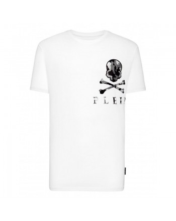PHILIPP PLEIN - T-Shirt Logo Camouflage - Bianco
