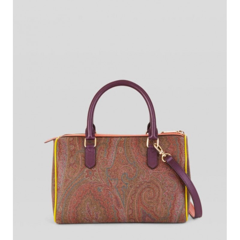 ETRO - PAISLEY Boston bag with colored inserts - Multicolor