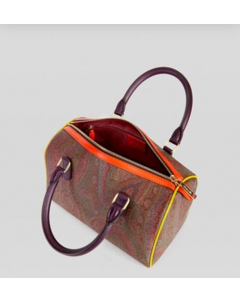 ETRO - PAISLEY Boston bag with colored inserts - Multicolor