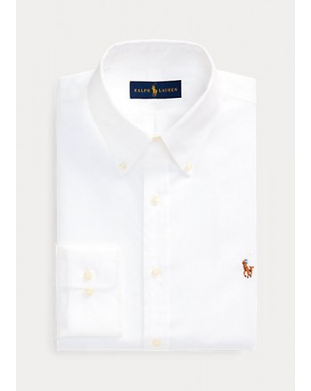 POLO RALPH LAUREN  - Shirt Oxford anti-grinze Slim-Fit - Bianco