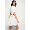 PINKO - ASSOLTO Chemisier dress with knots on sleeves - White