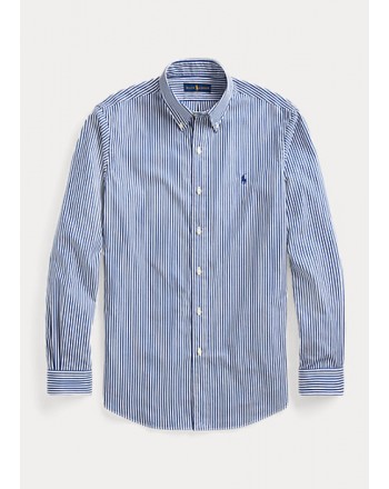 POLO RALPH LAUREN  - Striped  Shirt -Custom Fit - White/Blue