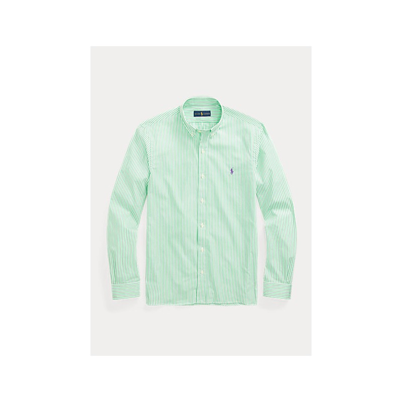 POLO RALPH LAUREN  - Striped  Shirt -Slim Fit - White/green