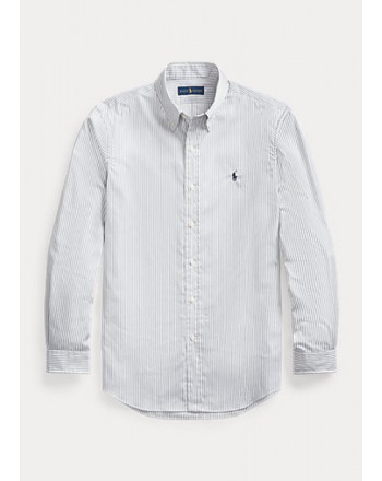 POLO RALPH LAUREN  - Striped  Shirt -Slim Fit - Grey/White