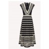 RED VALENTINO - Tulle dress with grosgrain ribbons - White / Black
