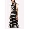 RED VALENTINO - Tulle dress with grosgrain ribbons - White / Black