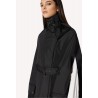 RED VALENTINO - Nylon Trench Cape with Plissè detail - Black