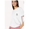 RED VALENTINO - T-shirt with TRIFOGLIO embroidery - White
