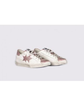 2 STAR - Sneakers  2S3001 Bianco/Rosa
