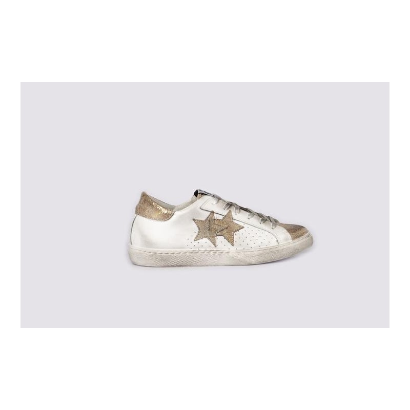 2 STAR - Sneakers 2S3032 White/Gold