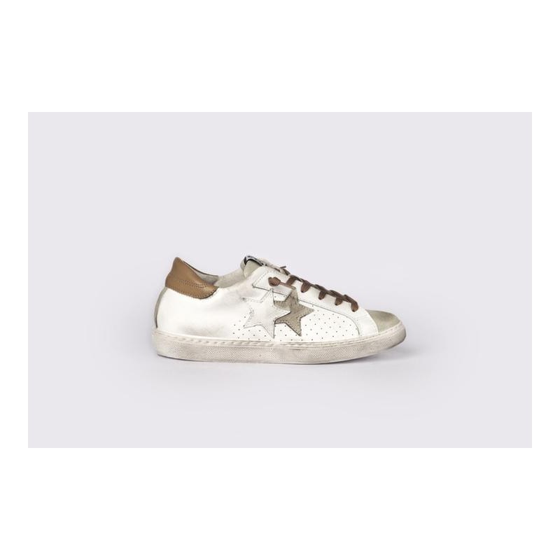2 STAR - Sneakers  2S3027 Bianco/Ghiaccio/Beige