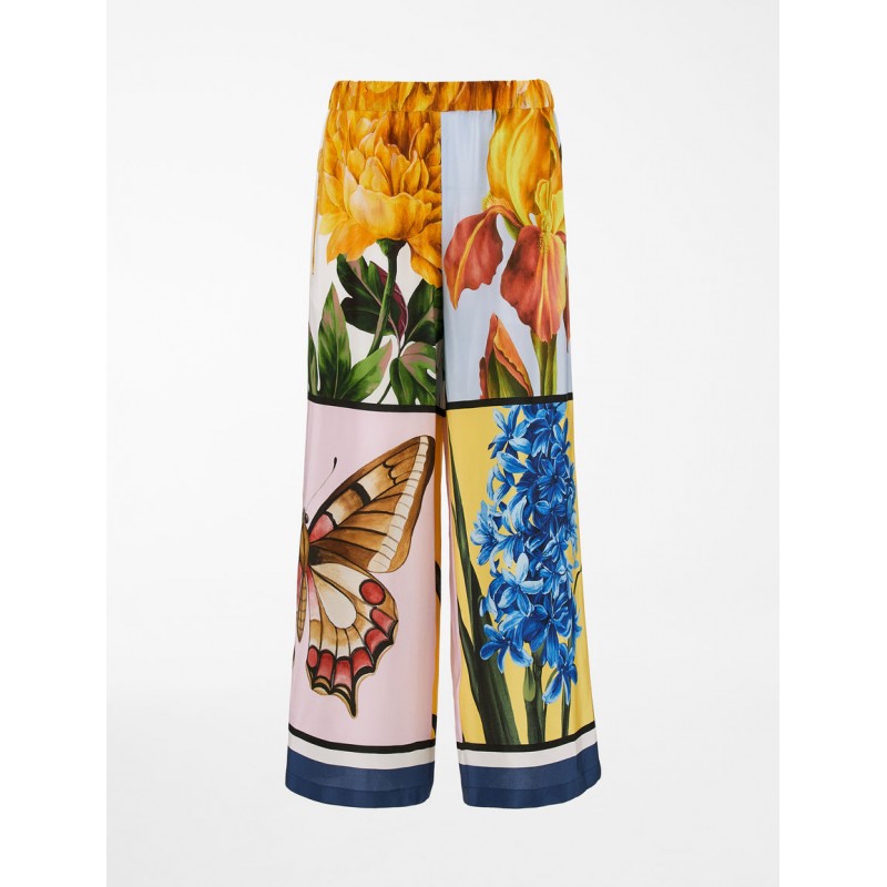 WEEKEND MAX MARA - ALOA Silk Trousers - Foulard Print