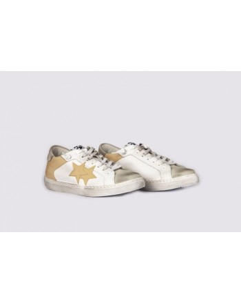2 STAR - Sneakers  2S3043 Bianco/Ghiaccio/Beige