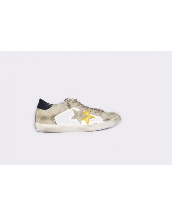 2 STAR - Sneakers 2S3025  White/Grey/Yellow/Blue