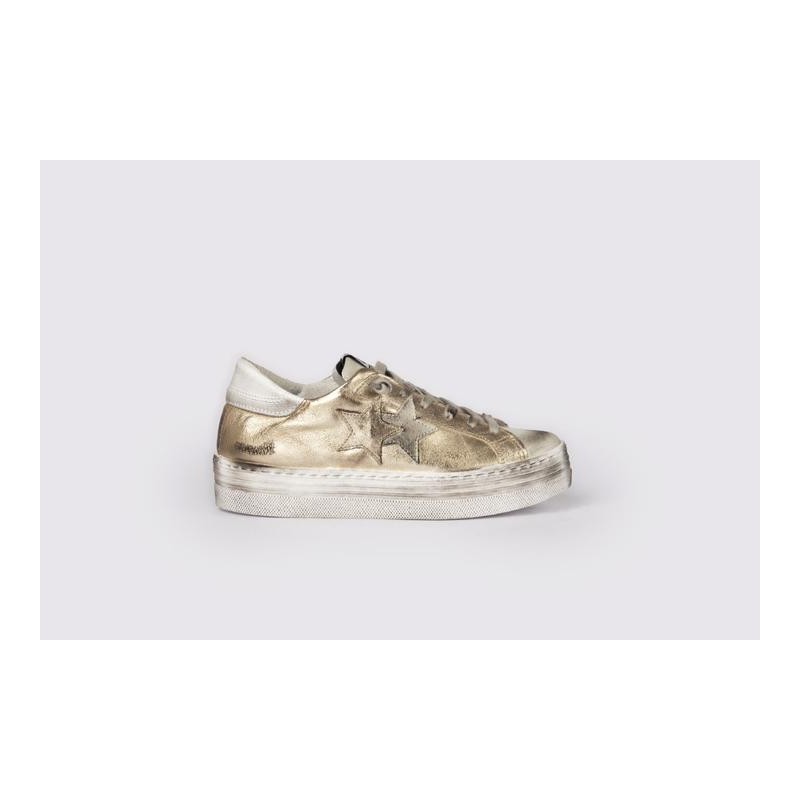 2 STAR - Sneakers 2S3063 White/Gold