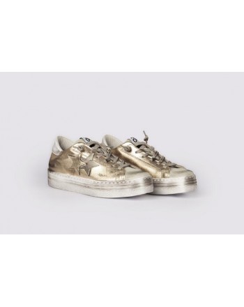 2 STAR - Sneakers  2S3063 Oro/Bianco