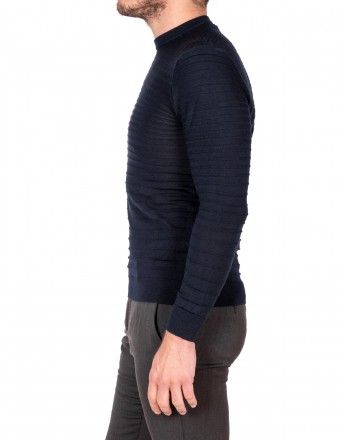 EMPORIO ARMANI - Wool knit - Navy