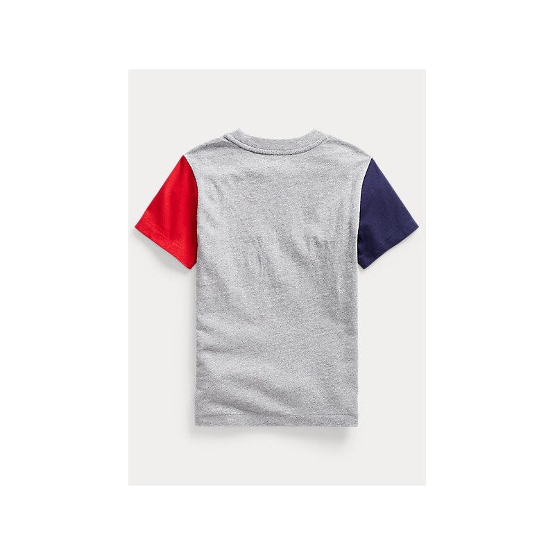POLO KIDS - T-Shirt Orso - Maniche Colorate -