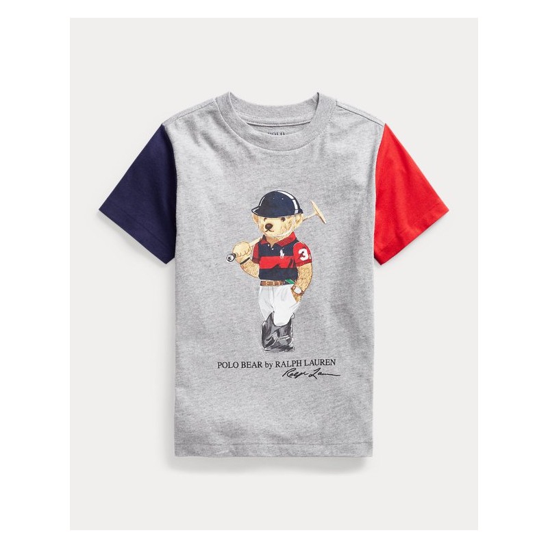POLO KIDS - T-Shirt  Bear - Colored Sleeve -