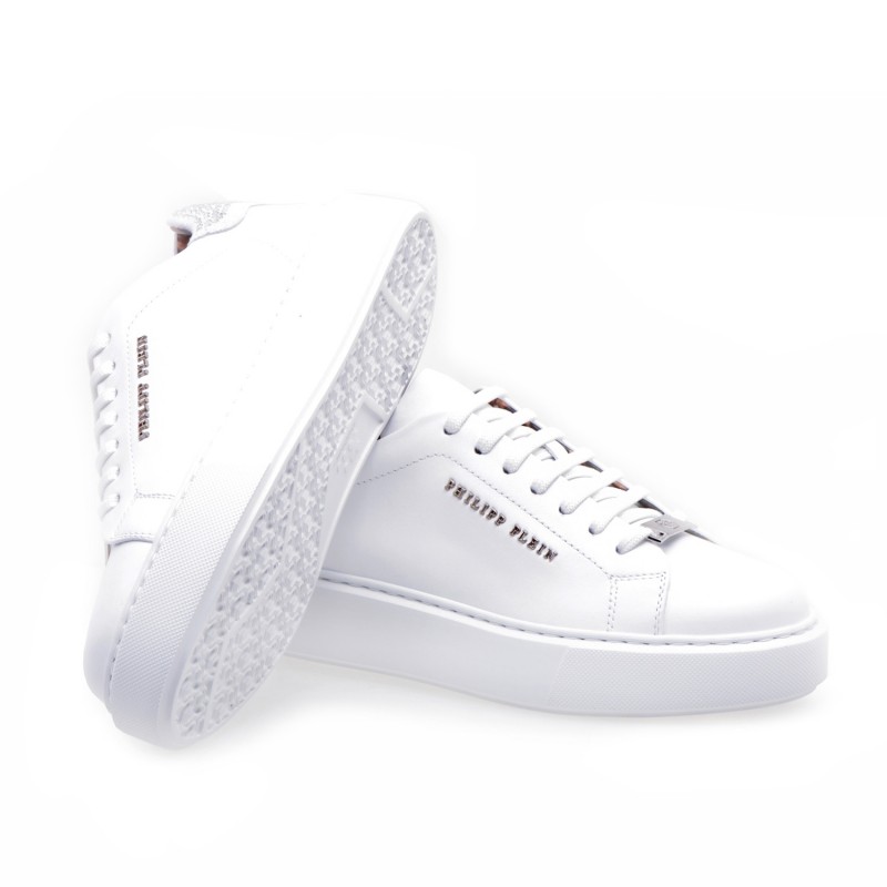 PHILIPP PLEIN - Lo-Top Sneakers in leather - White