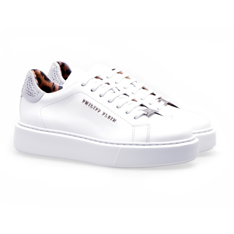 PHILIPP PLEIN - Lo Top Sneakers in pelle - Bianco