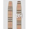 BURBERRY - Reversible belt with check motif and monogram - Archive Beige
