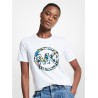 MICHAEL by MICHAEL KORS -T-Shirt in Cotone con Logo Fiori  - Bianco