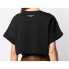 PHILOSOPHY - Cropped T-shirt with embroidery - Black