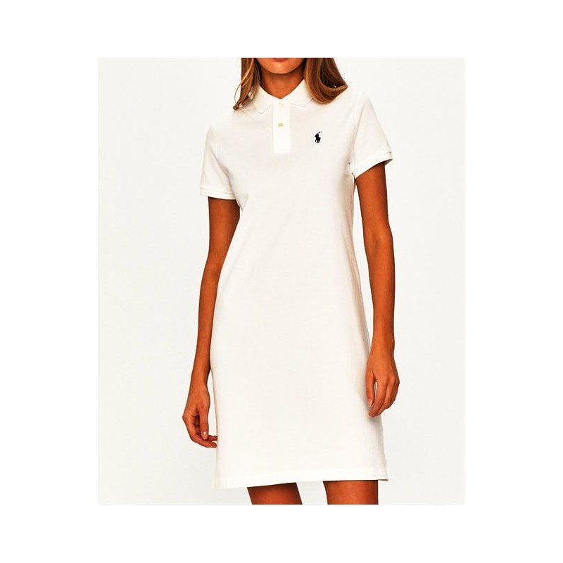 POLO RALPH LAUREN  - Basic Polo Dress - White -