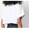 PHILOSOPHY - Cropped T-shirt with embroidery - White