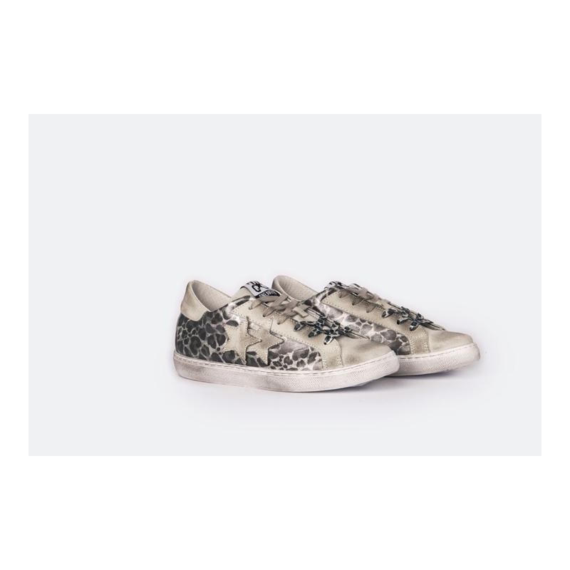 2 STAR - Sneakers  2S3014 Bianco/Maculato