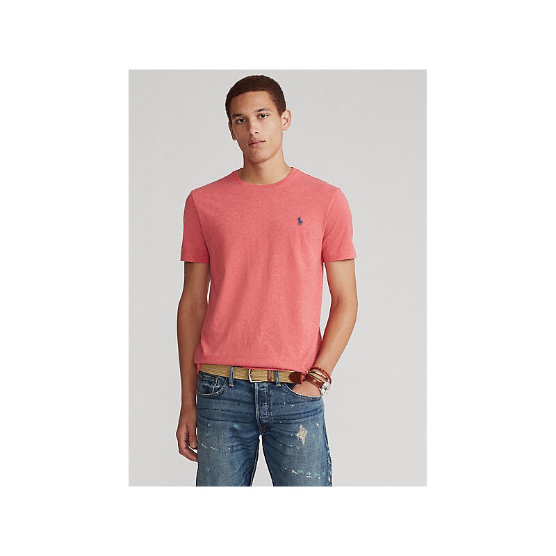 POLO RALPH LAUREN  - T-Shirt Custom Slim Basic - Carmel Pink