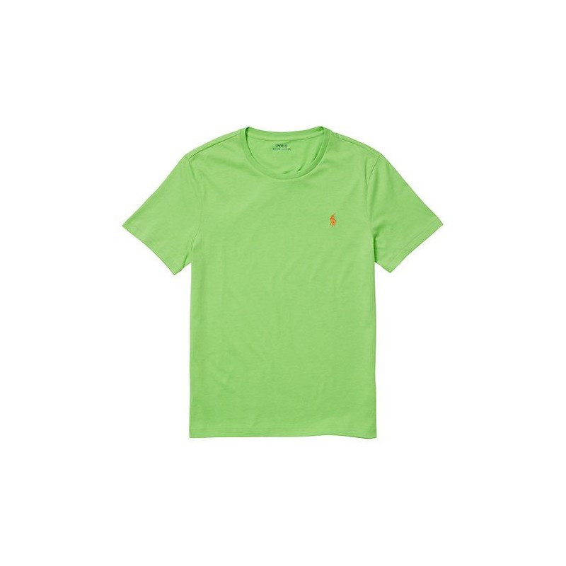 POLO RALPH LAUREN  - T-Shirt in jersey Custom Slim - Kiwi Lime