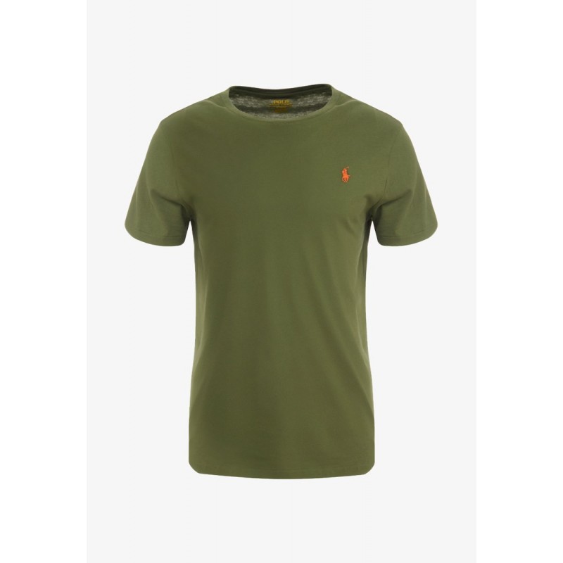 POLO RALPH LAUREN  - T-Shirt in jersey Custom Slim - Verde -