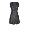PINKO - ATTIVO washed leather-look dress - Black