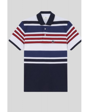 ETRO - Large striped cotton polo shirt - Fantasy